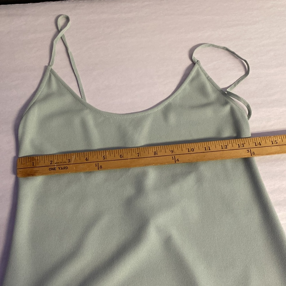 ZARA Woman Green Midi Long Strappy Slip Camisole Dress Size S - Picture 10 of 12